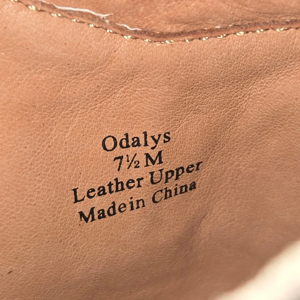 L'amour Des Pieds Odalys Boots Womens 7.5 Tan Suede Leather Tall Wedge Zip NEW